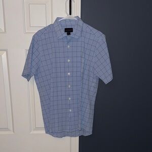 Classic Blue Plaid Men's Shirt
